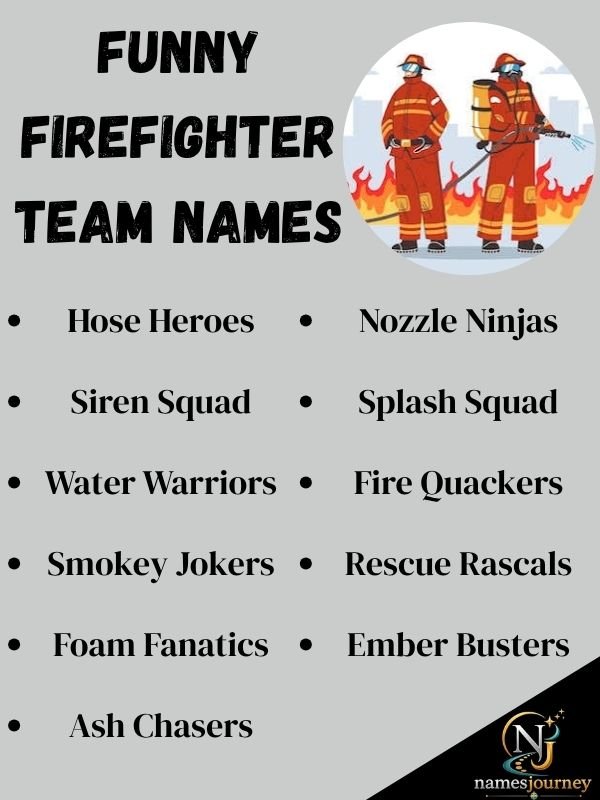 Funny Firefighter Team Names