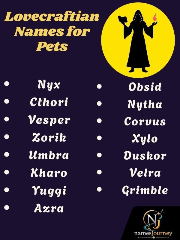 Lovecraftian Names for Pets