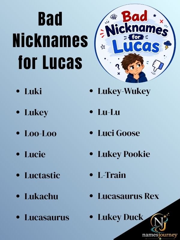 Bad Nicknames for Lucas