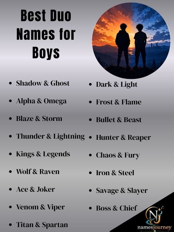 Best Duo Names for Boys