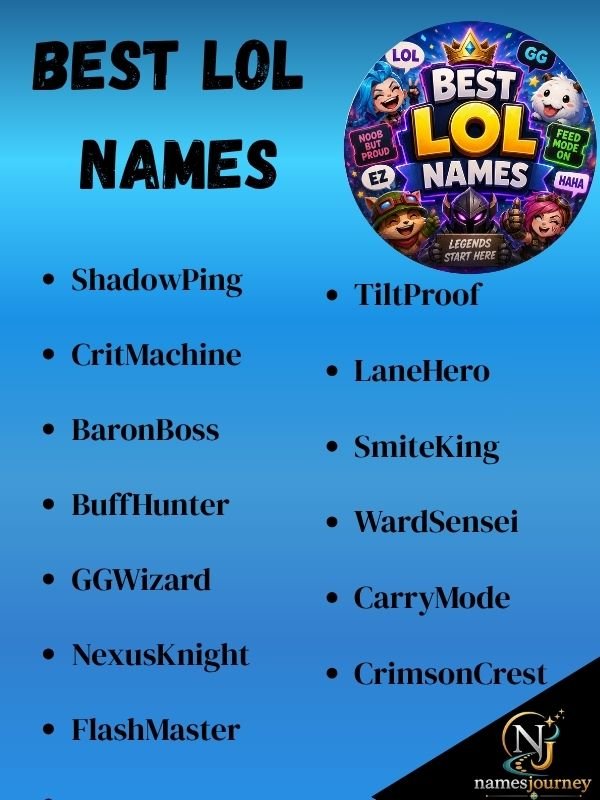 Best LOL Names
