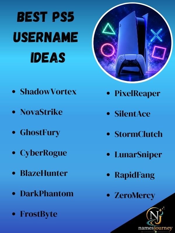 Best PS5 Username Ideas