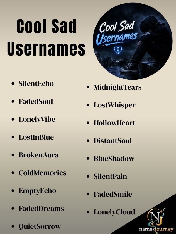 Cool Sad Usernames