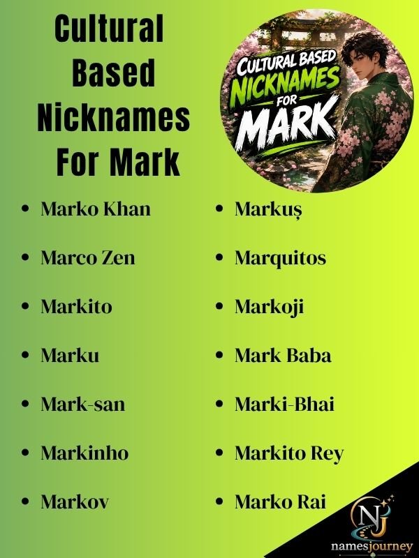 Cultural Based Nicknames for Mark
