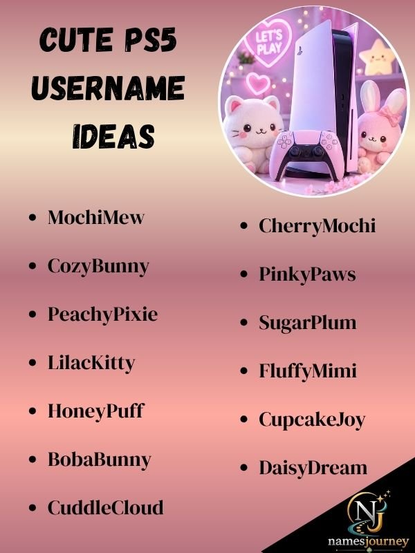Cute PS5 Username Ideas