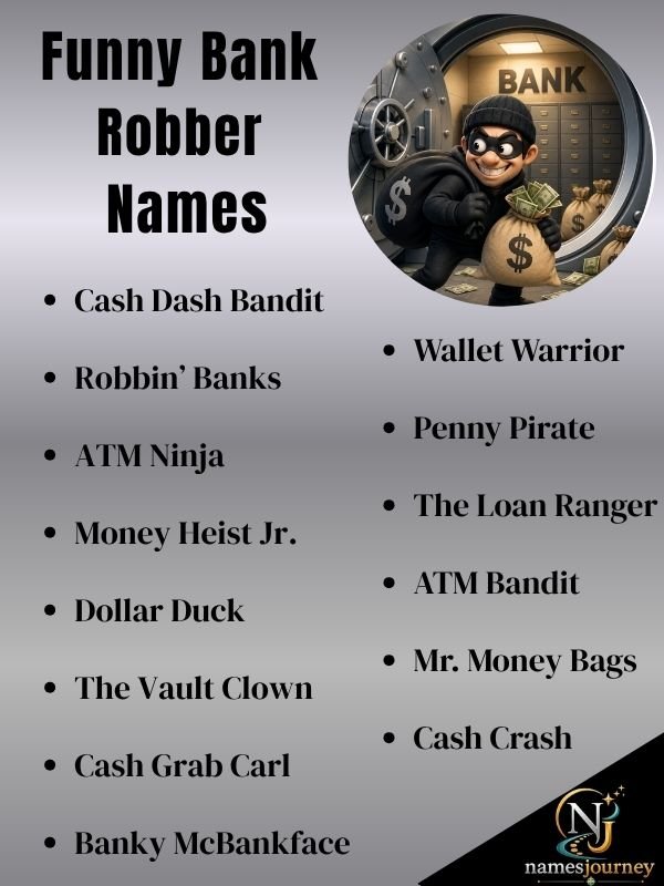 Funny Bank Robber Names