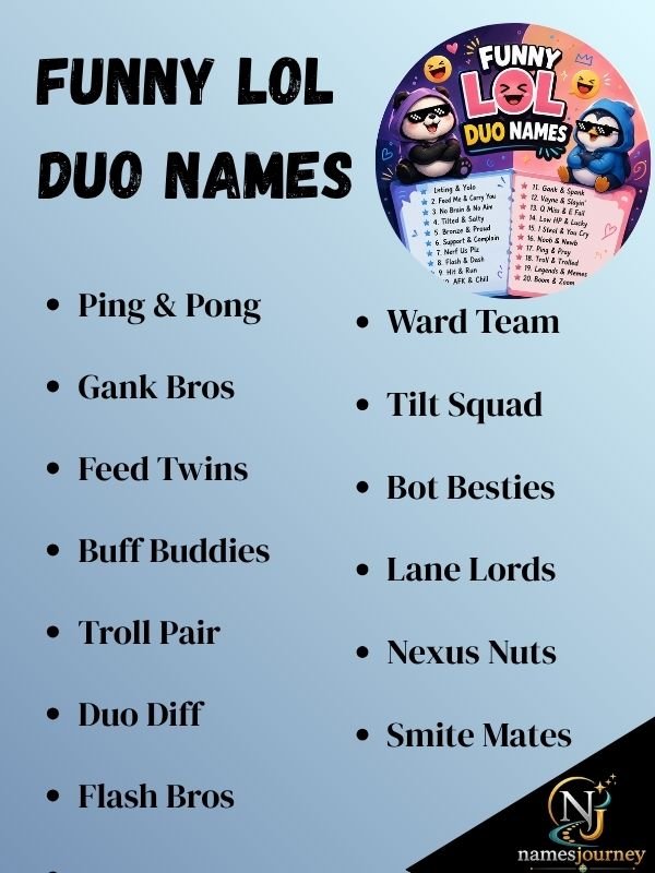 Funny LOL Duo Names