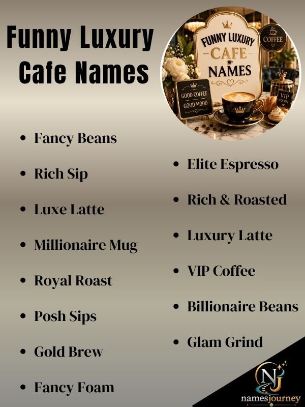 Funny Luxury Cafe Names