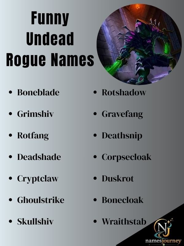 Funny Undead Rogue Names