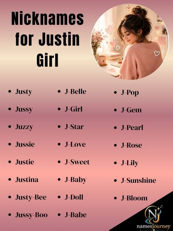 Nicknames for Justin Girl