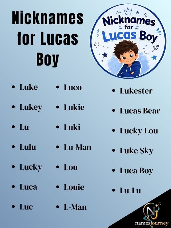 Nicknames for Lucas Boy