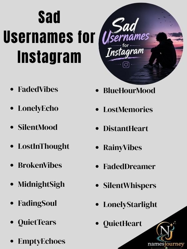 Sad Usernames for Instagram