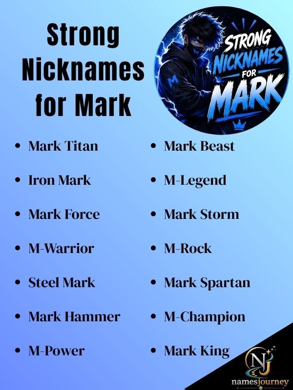 Strong Nicknames for Mark