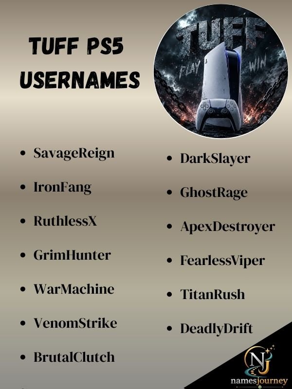 Tuff PS5 Usernames