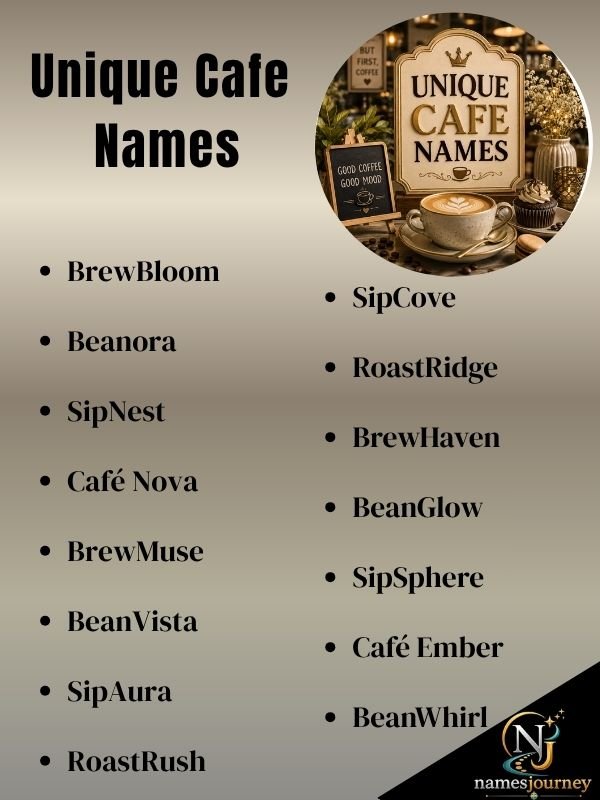 Unique Cafe Names
