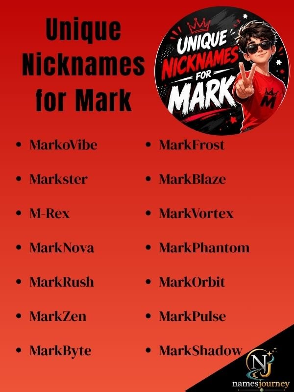Unique Nicknames for Mark